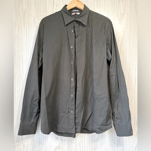 Prada Men’s Green Button-Up Dress Shirt Size XL Made in Romania EUC - Picture 1 of 4